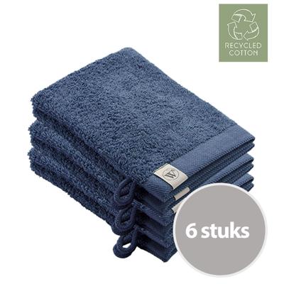 Walra Remade Cotton Washandje 16 x 21 cm 550 gram Blauw - 6 stuks Walra Remade Cotton Washandje 16 x 21 cm 550 gram Blauw - 6 stuks