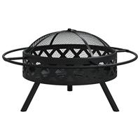 Vuurplaats met pook XXL 70 cm staal - thumbnail