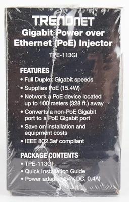 TrendNet TPE-113GI PoE-injector 1 GBit/s IEEE 802.3af (15.4 W)