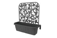 Bama Fioriera Bloem-Balkonbakken Privacy 60x22x64 cm 2 Stuks Antraciet - thumbnail