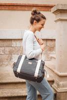 Luiertas Parijs BEABA gemêleerd grijs - thumbnail