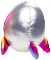 LG-Imports pluche raket 12 cm zilver - thumbnail