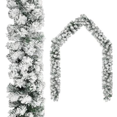 Kerstslinger met sneeuw 20 m PVC groen Kerstslinger met sneeuw 20 m PVC groen