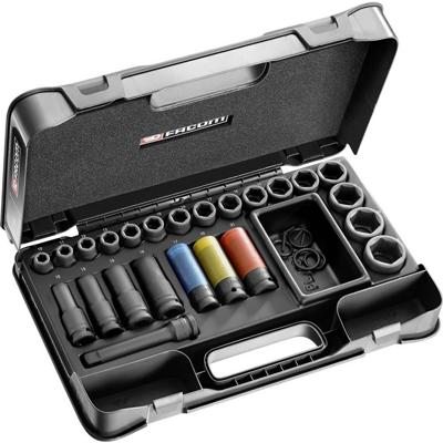 Facom set van 23 lange en korte impactdoppen 1/2" 10• 32mm - NS.550BPB