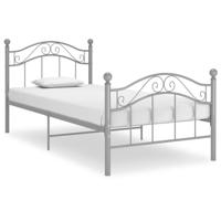 Bedframe metaal grijs 90x200 cm - thumbnail