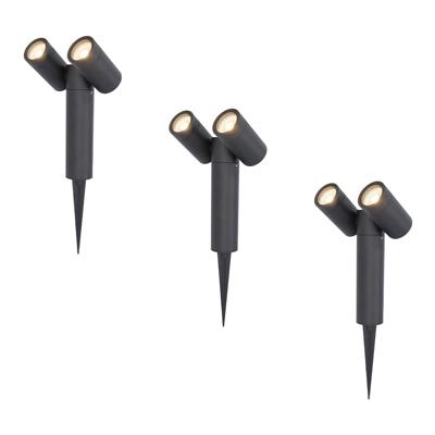 Set van 3 Pinero Dubbel LED prikspots - GU10 8 Watt 345 Lumen - Dimbaar - Kantelbaar - GU10 - 4000K neutraal wit - IP64 Waterdicht - Zwart Set van 3 Pinero Dubbel LED prikspots - GU10 8 Watt 345 Lumen - Dimbaar - Kantelbaar - GU10 - 4000K neutraal wit - IP64 Waterdicht - Zwart