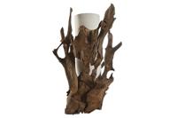 Bureaulamp Home ESPRIT Ijzer Teakhout 30 X 55 X 80 cm - thumbnail