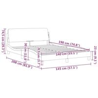 Bedframe zonder matras 140x190 cm fluweel zwart - thumbnail