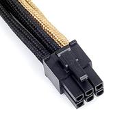 SilverStone SST-PP07-IDE6BG - verlengkabel 25cm 6pin naar PCI-E 6pin, zwart/goud - thumbnail