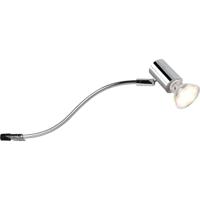LED Wandlamp Chroom Aluminium - Spatwaterdicht IP44 - GU10 Fitting - thumbnail
