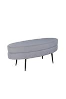 Nohr Hocker 'Larenzo' Rib, kleur Grijs - thumbnail