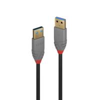 LINDY USB-kabel USB 3.2 Gen1 (USB 3.0 / USB 3.1 Gen1) USB-A-stekker, USB-A-stekker 0,50 m zwart 367 - thumbnail