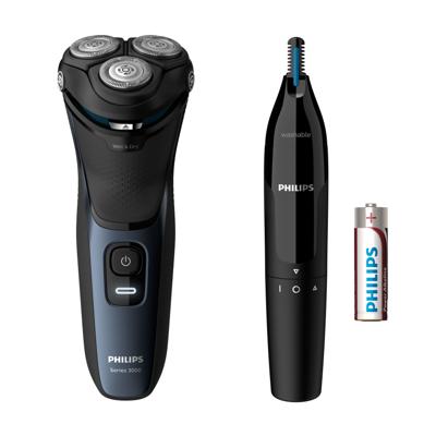 Philips S3134/57 Shaver Series 3000 - Scheerapparaat incl. neus- en oorhaartrimmer