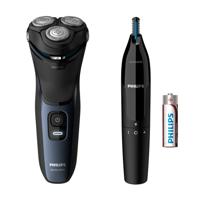 Philips S3134/57 Shaver Series 3000 - Scheerapparaat incl. neus- en oorhaartrimmer - thumbnail