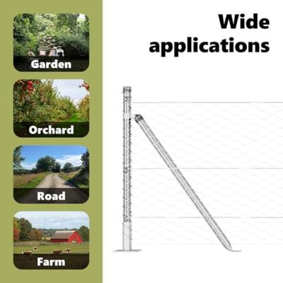 VidaXL Afrasteringspaal zilver 10 x 0,6 m (36 mm gaas) staal