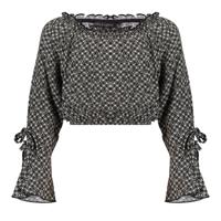 Frankie & Liberty Meisjes blouse - Hope - Zwart logoprint - thumbnail