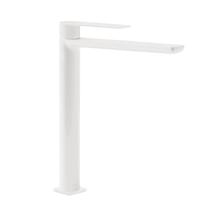 Wastafelmengkraan Tres Loft Colors 1-Hendel Uitloop Recht 28,2 cm Rond Mat Wit Tres - thumbnail