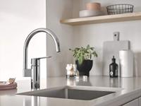 Grohe QuickFix Start verhoogde keukenmengkraan rond chroom - thumbnail