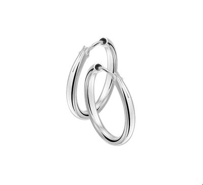 TFT Creolen Ronde Buis Zilver Gerhodineerd Glanzend 2 mm x 38 mm