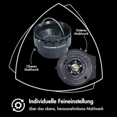 Graef CM800EU CM800EU Koffiemolen Zilver, Zwart Stalen kegelmaalwerk