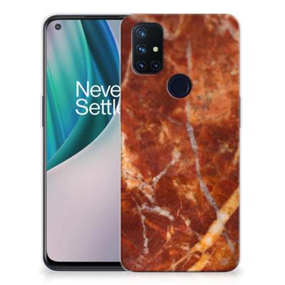 OnePlus Nord N10 5G | TPU | Siliconen hoesje | Marmer Bruin OnePlus Nord N10 5G | TPU | Siliconen hoesje | Marmer Bruin