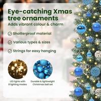 VidaXL Kunstmatige slanke kerstboom met 300 led groen en wit 180 cm - thumbnail