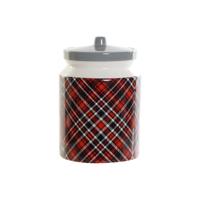 Tin DKD Home Decor Zwart Rood Grijs 15 x 15 x 22 cm - thumbnail