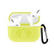 AirPods Pro / AirPods Pro 2 siliconen hoesje met karabiner haak - Geel - thumbnail