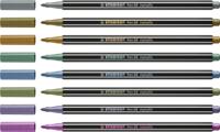 Stabilo pen 68 metallic viltstiften, 8st. - thumbnail