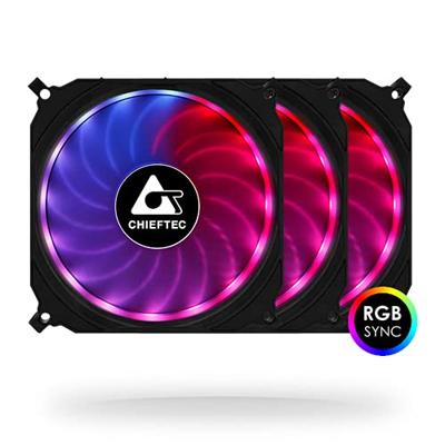 Chieftec CF-3012-RGB PC-ventilator Zwart