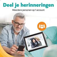 Pora&co Digitale Fotolijst met WiFi & Frameo App 10 inch, zwart / hout - thumbnail