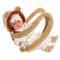 Babypop Joël met pluche draagzak - 38 cm - thumbnail