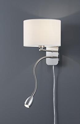 Trio WandlampSeries 2711 met leeslamp en witte kap - 271170201
