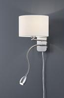 Trio WandlampSeries 2711 met leeslamp en witte kap - 271170201 - thumbnail
