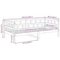 Slaapbank 90x200 cm massief grenenhout wasbruin - thumbnail