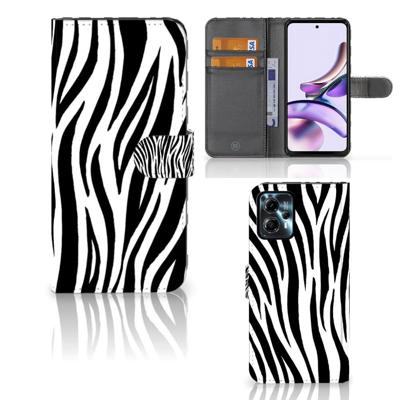 Motorola Moto G13 | G23 | Telefoonhoesje | Met pasjeshouder | Zebra