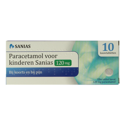 Sanias Paracetamol 120mg 10 Kauwtabletten