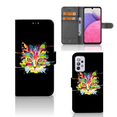 Samsung Galaxy A33 5G Leuk Hoesje Cat Color Samsung Galaxy A33 5G Leuk Hoesje Cat Color
