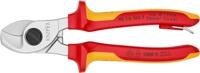 Knipex Kabelschaar | lengte 165 mm | hoofd verchroomd VDE met bevestigingsoog | meercomponenten mantels vorm 1 | 1 stuk - 95 16 165 T - 95 16 165 T - thumbnail