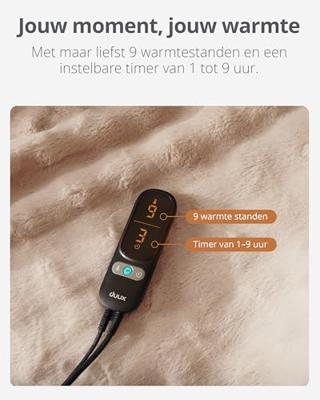 Duux Yentl Overblanket Bubble Rabbit Faux Fur (200 x 200) Elektrische deken Grijs Duux Yentl Overblanket Bubble Rabbit Faux Fur (200 x 200) Elektrische deken Grijs