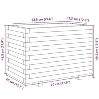 Plantenbak 70x40x49,5 cm geïmpregneerd grenenhout - thumbnail