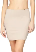 Korte onderrok dames- 40 CM - Gladde onderrok - wit - zwart - huidskeur - thumbnail