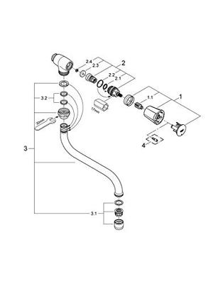 Grohe Costa L wand tapkraan draaibare uitloop Chroom