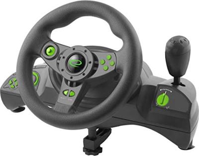 Esperanza EGW102 game controller Stuur PC,Playstation 3 Digitaal USB Zwart, Groen