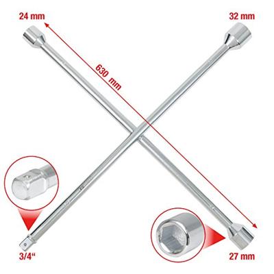 KS Tools 518.1155 Wielkruissleutel voor vrachtwagens, 3/4 x24x27x32mm
