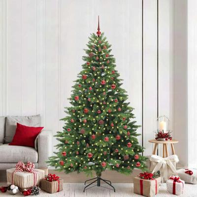 Kunstkerstboom met 300 LED met standaard Groen 210 cm PE en PVC