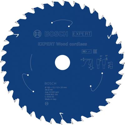 Bosch Accessoires EXPERT Wood cordless Cirkelzaagblad | 165 x 1,5/1 x 20 mm | T36 - 2608902150