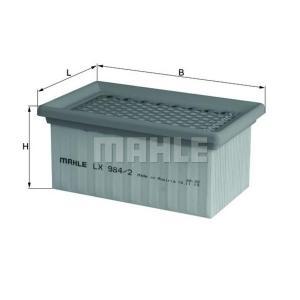 MAHLE luchtfilterelement air filter lx984/2