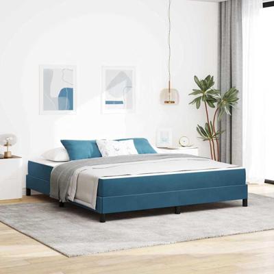 Boxspringbed met matras Donkerblauw 180 x 200 cm Fluweel