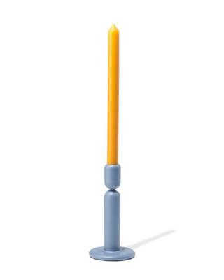 HEMA Kandelaar 9.2x13.9cm metaal hoog grijs (blauw)
